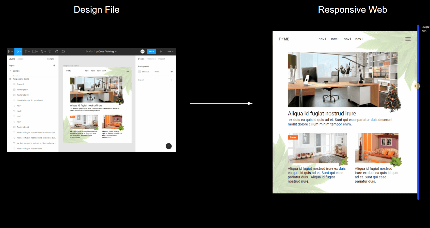 Design to Responsive Web Code